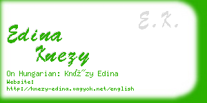 edina knezy business card